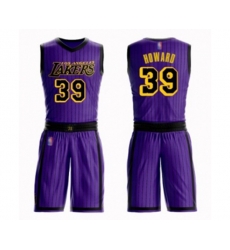 Los Angeles Lakers #39 Dwight Howard Authentic Purple Basketball Suit Jersey - City Edition