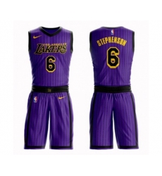 Los Angeles Lakers #6 Lance Stephenson Authentic Purple Basketball Suit Jersey - City Edition
