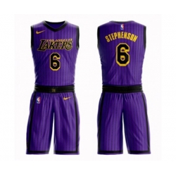 Los Angeles Lakers #6 Lance Stephenson Swingman Purple Basketball Suit Jersey - City Edition