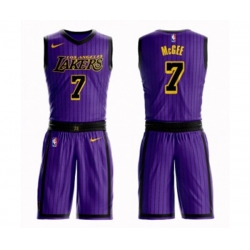 Los Angeles Lakers #7 JaVale McGee Swingman Purple Basketball Suit Jersey - City Edition