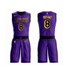 Los Angeles Lakers #8 Kobe Bryant Swingman Purple Basketball Suit Jersey - City Edition