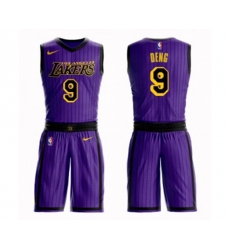Los Angeles Lakers #9 Luol Deng Swingman Purple Basketball Suit Jersey - City Edition