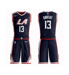 Los Angeles Clippers #13 Marcin Gortat Swingman Navy Blue Basketball Suit Jersey - City Edition