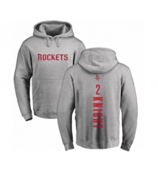 Houston Rockets #2 Brandon Knight Ash Backer Pullover Hoodie