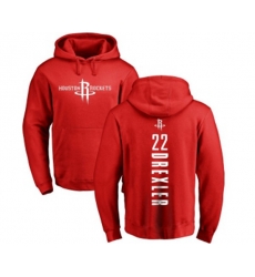Houston Rockets #22 Clyde Drexler Red Backer Pullover Hoodie