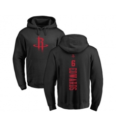 Houston Rockets #6 Vincent Edwards Black One Color Backer Pullover Hoodie