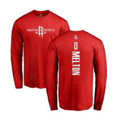Houston Rockets #0 DeAnthony Melton Red Backer Long Sleeve T-Shirt