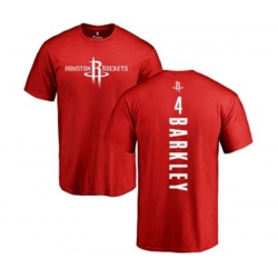 Houston Rockets #4 Charles Barkley Red Backer T-Shirt