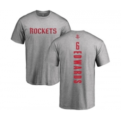 Houston Rockets #6 Vincent Edwards Ash Backer T-Shirt