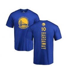 Golden State Warriors #10 Tim Hardaway Royal Blue Backer T-Shirt