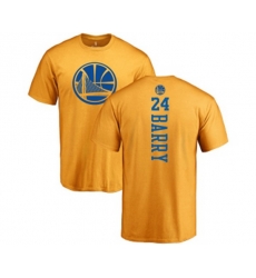 Golden State Warriors #24 Rick Barry Gold One Color Backer T-Shirt