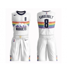Denver Nuggets #8 Jarred Vanderbilt Swingman White Basketball Suit Jersey - City Edition