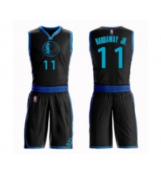 Dallas Mavericks #11 Tim Hardaway Jr. Swingman Black Basketball Suit Jersey - City Edition