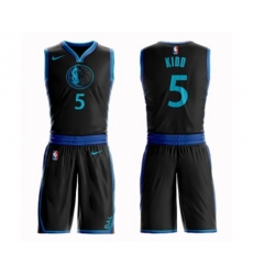 Dallas Mavericks #5 Jason Kidd Swingman Black Basketball Suit Jersey - City Edition