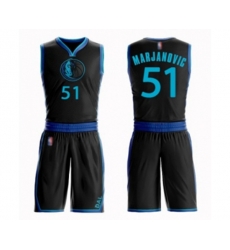 Dallas Mavericks #51 Boban Marjanovic Swingman Black Basketball Suit Jersey - City Edition