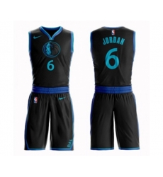 Dallas Mavericks #6 DeAndre Jordan Authentic Black Basketball Suit Jersey - City Edition