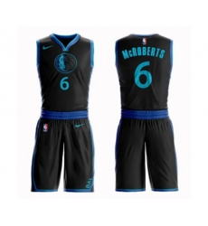 Dallas Mavericks #6 Josh McRoberts Swingman Black Basketball Suit Jersey - City Edition