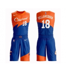 Cleveland Cavaliers #18 Matthew Dellavedova Swingman Blue Basketball Suit Jersey - City Edition