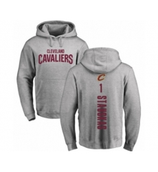 Cleveland Cavaliers #1 Nik Stauskas Ash Backer Pullover Hoodie