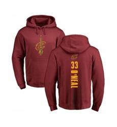 Cleveland Cavaliers #33 Shaquille ONeal Maroon Backer Pullover Hoodie