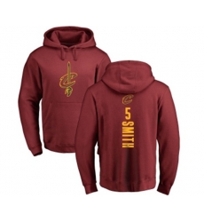 Cleveland Cavaliers #5 J.R. Smith Maroon Backer Pullover Hoodie