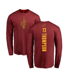 Cleveland Cavaliers #13 Tristan Thompson Maroon Backer Long Sleeve T-Shirt