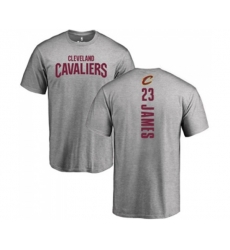 Cleveland Cavaliers #23 LeBron James Ash Backer T-Shirt