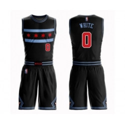 Chicago Bulls #0 Coby White Swingman Black Basketball Suit Jersey - City Edition