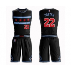 Chicago Bulls #22 Otto Porter Swingman Black Basketball Suit Jersey - City Edition