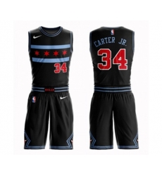 Chicago Bulls #34 Wendell Carter Jr. Swingman Black Basketball Suit Jersey - City Edition