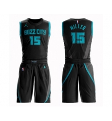 Charlotte Hornets #15 Percy Miller Swingman Black Basketball Suit Jersey - City Edition