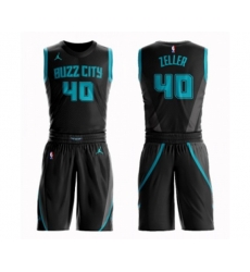 Charlotte Hornets #40 Cody Zeller Swingman Black Basketball Suit Jersey - City Edition