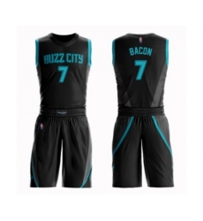 Charlotte Hornets #7 Dwayne Bacon Swingman Black Basketball Suit Jersey - City Edition