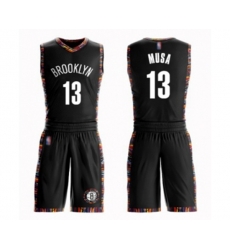 Brooklyn Nets #13 Dzanan Musa Authentic Black Basketball Suit Jersey - City Edition