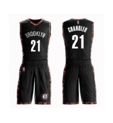Brooklyn Nets #21 Wilson Chandler Swingman Black Basketball Suit Jersey - City Edition