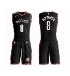 Brooklyn Nets #8 Spencer Dinwiddie Swingman Black Basketball Suit Jersey - City Edition