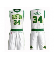 Boston Celtics #34 Paul Pierce Swingman White Basketball Suit Jersey - City Edition