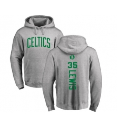 Boston Celtics #35 Reggie Lewis Ash Backer Pullover Hoodie