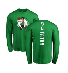 Boston Celtics #0 Jayson Tatum Kelly Green Backer Long Sleeve T-Shirt