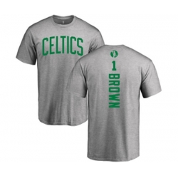 Boston Celtics #1 Walter Brown Ash Backer T-Shirt