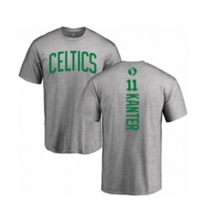 Boston Celtics #11 Enes Kanter Ash Backer T-Shirt