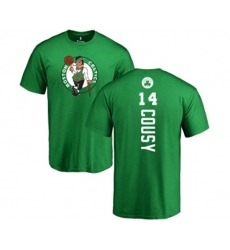 Boston Celtics #14 Bob Cousy Kelly Green Backer T-Shirt