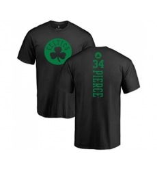 Boston Celtics #34 Paul Pierce Black One Color Backer T-Shirt