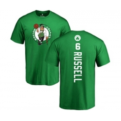 Boston Celtics #6 Bill Russell Kelly Green Backer T-Shirt
