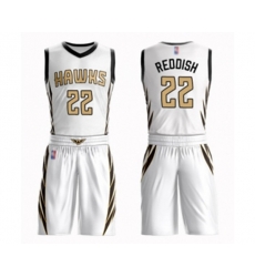 Atlanta Hawks #22 Cam Reddish Authentic White Basketball Suit Jersey - City Edition
