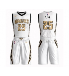 Atlanta Hawks #25 Alex Len Swingman White Basketball Suit Jersey - City Edition