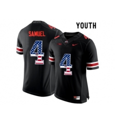 2016 US Flag Fashion Youth Ohio State Buckeyes Curtis Samuel #4 College Football Limited Jersey - Blackout