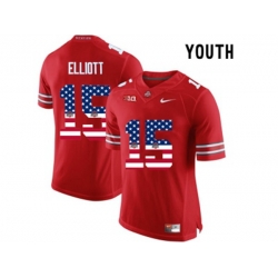 2016 US Flag Fashion Youth Ohio State Buckeyes Ezekiel Elliott #15 College Football Limited Jersey - Scarlet 2016 US Flag Fashion Youth Ohio State Buckeyes Ezekiel Elliott #15 College Football Limited Jersey - Scarlet