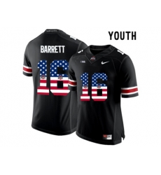 2016 US Flag Fashion Youth Ohio State Buckeyes J.T. Barrett #16 College Football Limited Jersey - Black