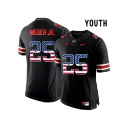 2016 US Flag Fashion Youth Ohio State Buckeyes Mike Weber Jr. #25 College Football Limited Jersey - Blackout 2016 US Flag Fashion Youth Ohio State Buckeyes Mike Weber Jr. #25 College Football Limited Jersey - Blackout